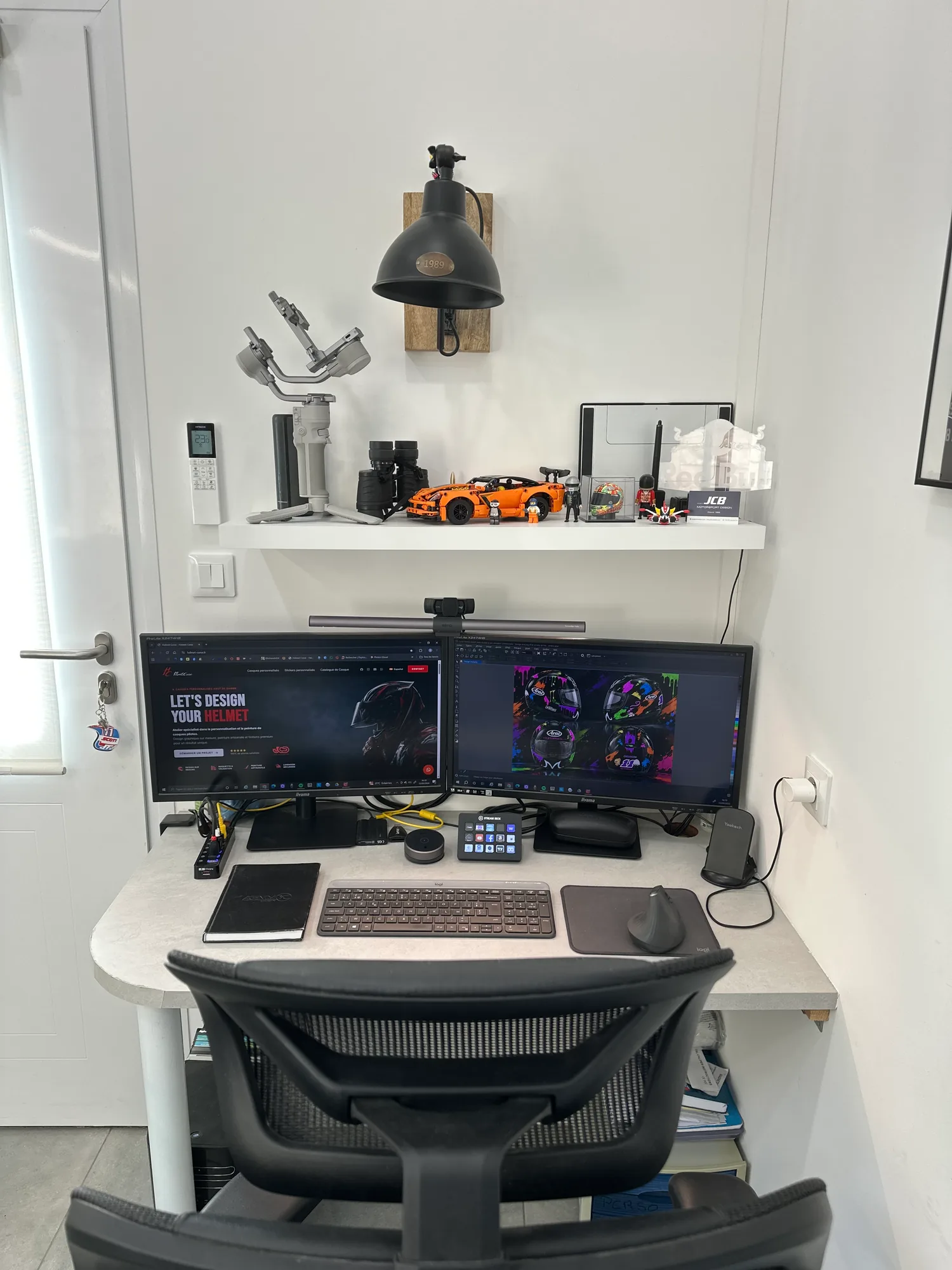Poste informatique utilisé pour les maquettes graphiques