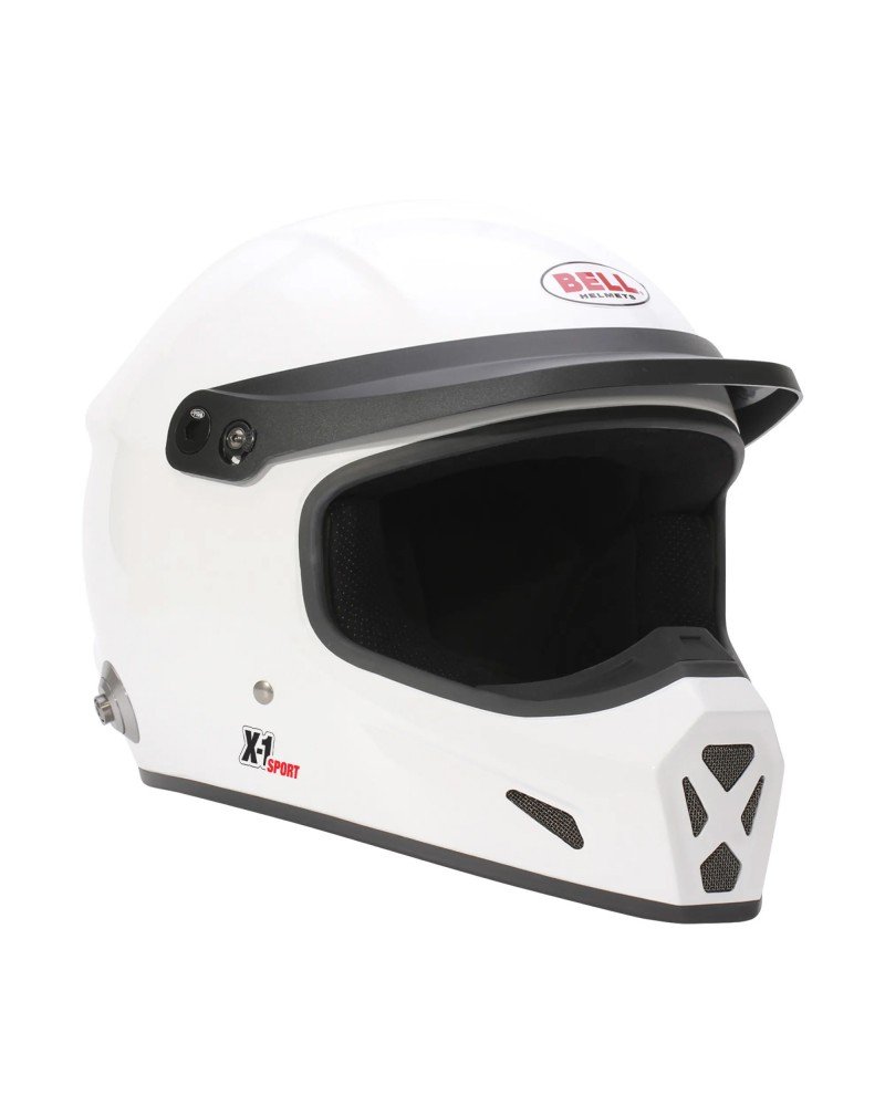 Casque FIA Bell X-1 KART/AUTO CROSS & SSV, finition blanc