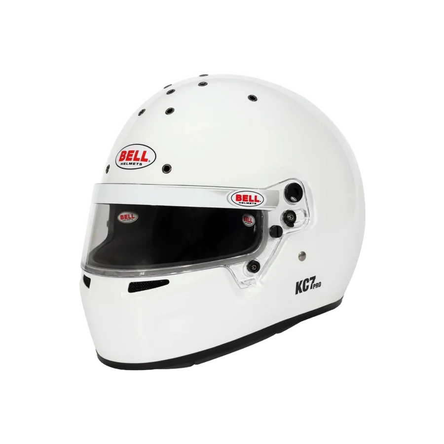 Casque karting Bell KC7 PRO-CMR, finition blanc