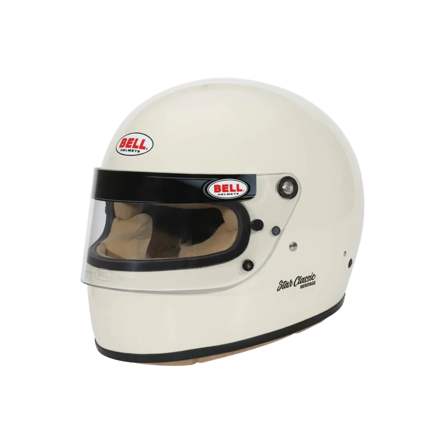 Casque FIA Bell STAR CLASSIC, finition blanc