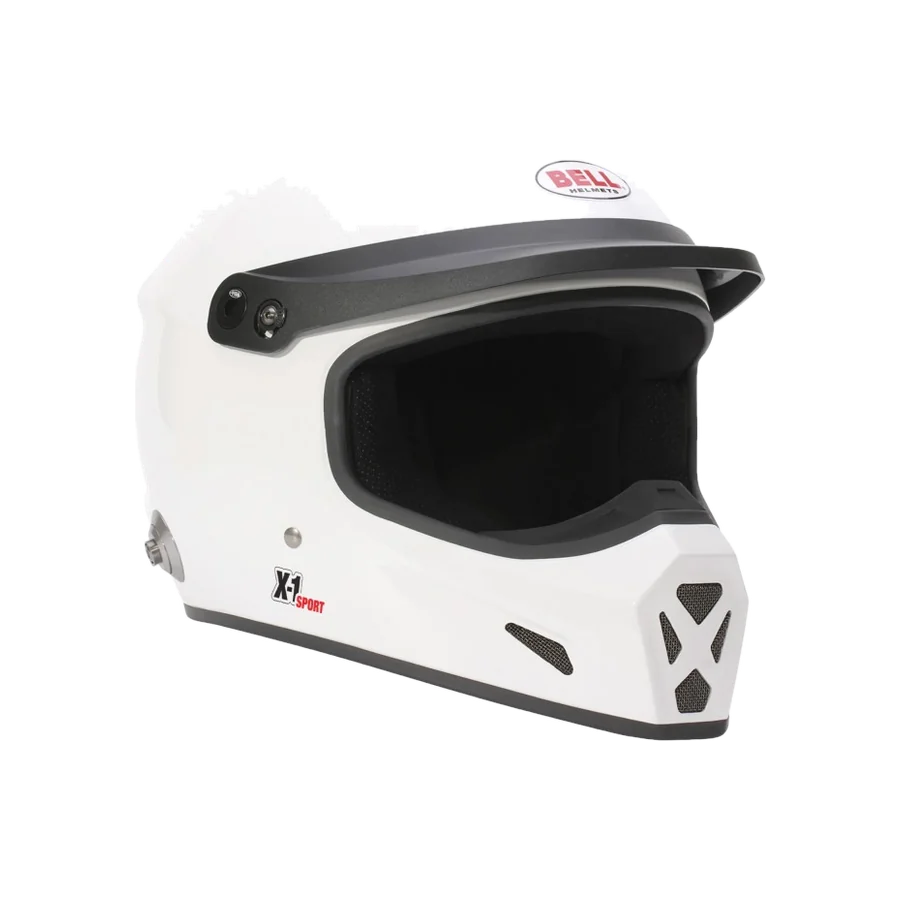 Casque FIA Bell X-1 KART/AUTO CROSS & SSV, finition blanc