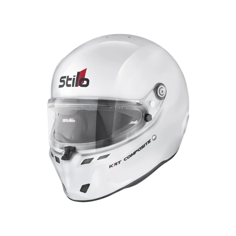 Casque karting Stilo ST6 KRT, finition blanc