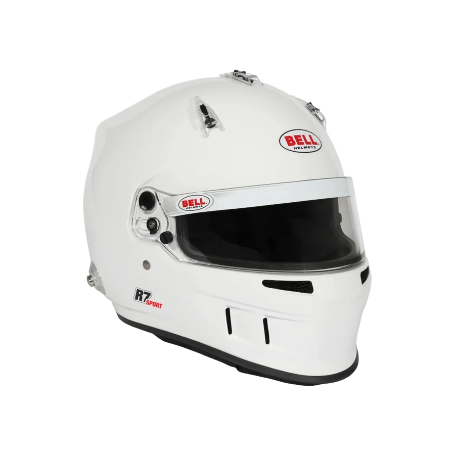 Casque FIA Bell R7 sport, finition blanc