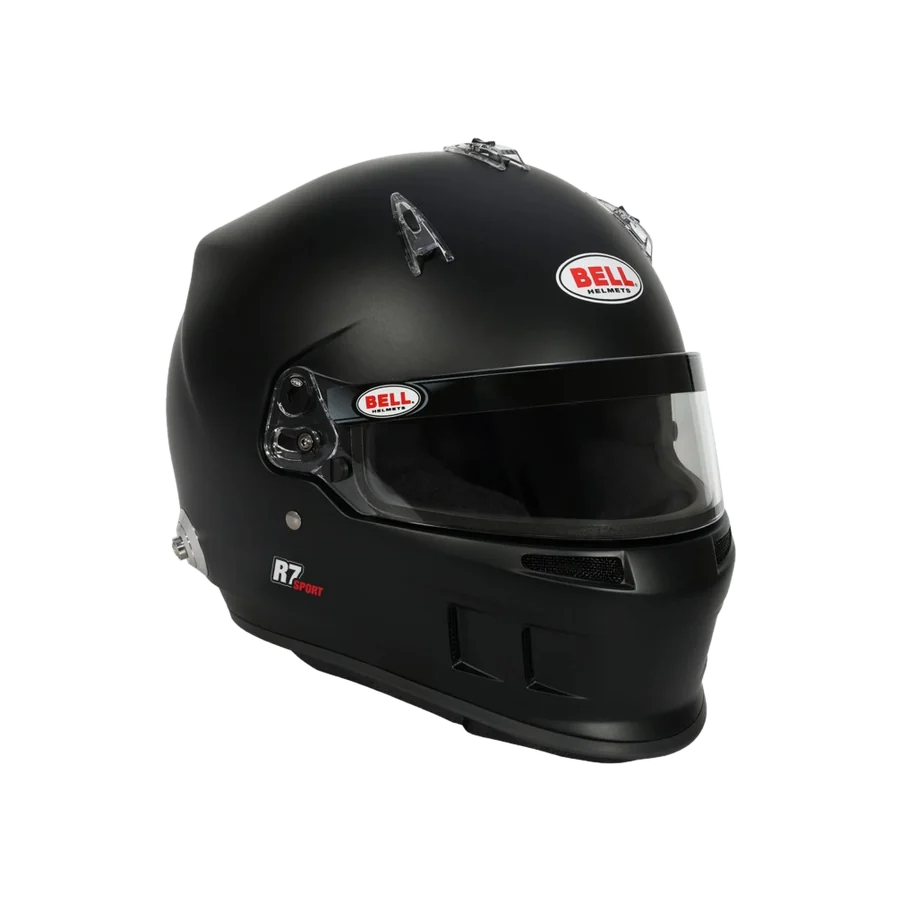 Casque FIA Bell R7 Sport noir mat, finition noir