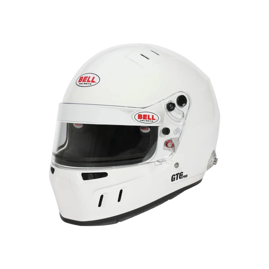 Casque FIA Bell GT6 PRO, finition blanc