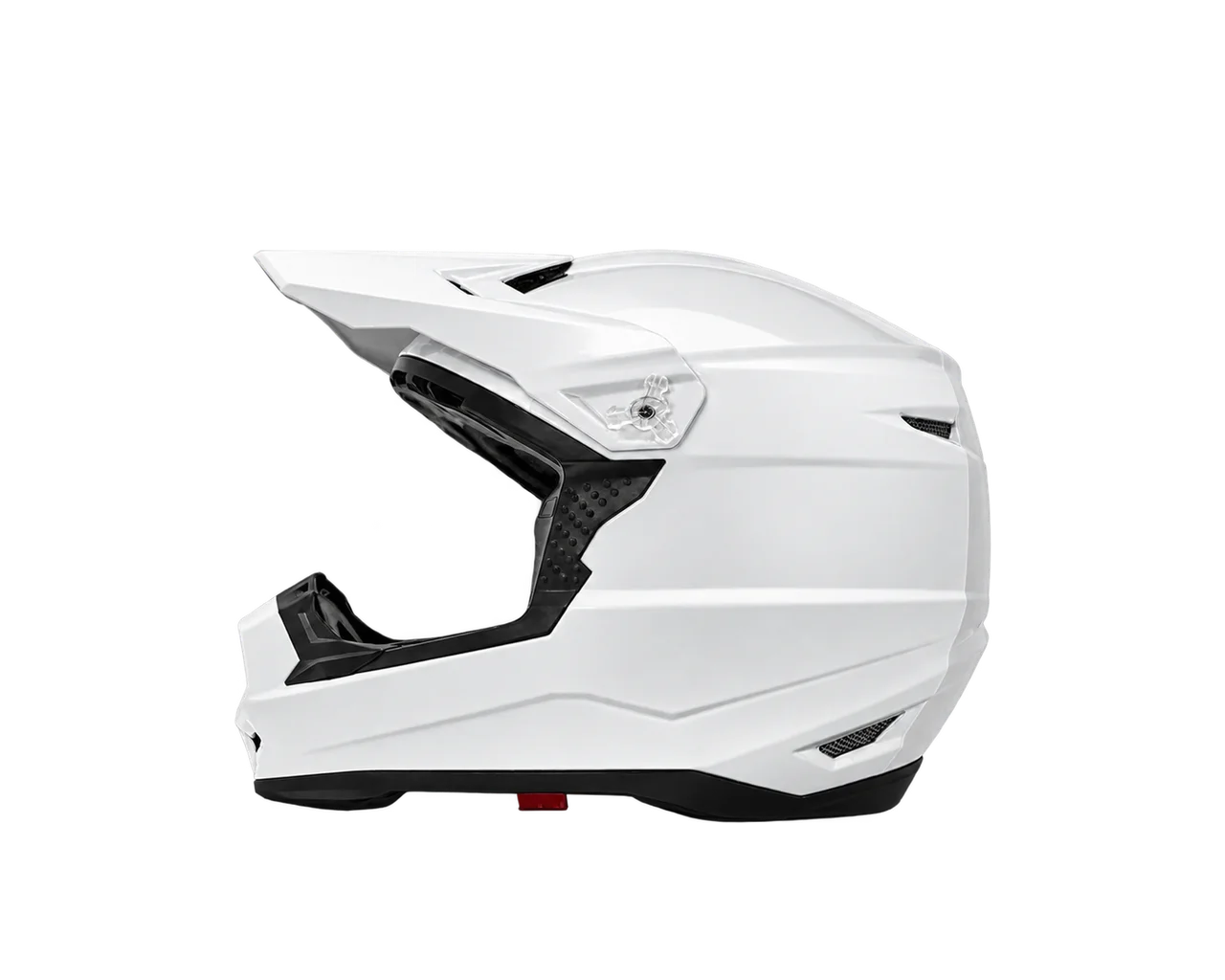 Simulation d’une base unie blanche du casque 6D, vue de profil