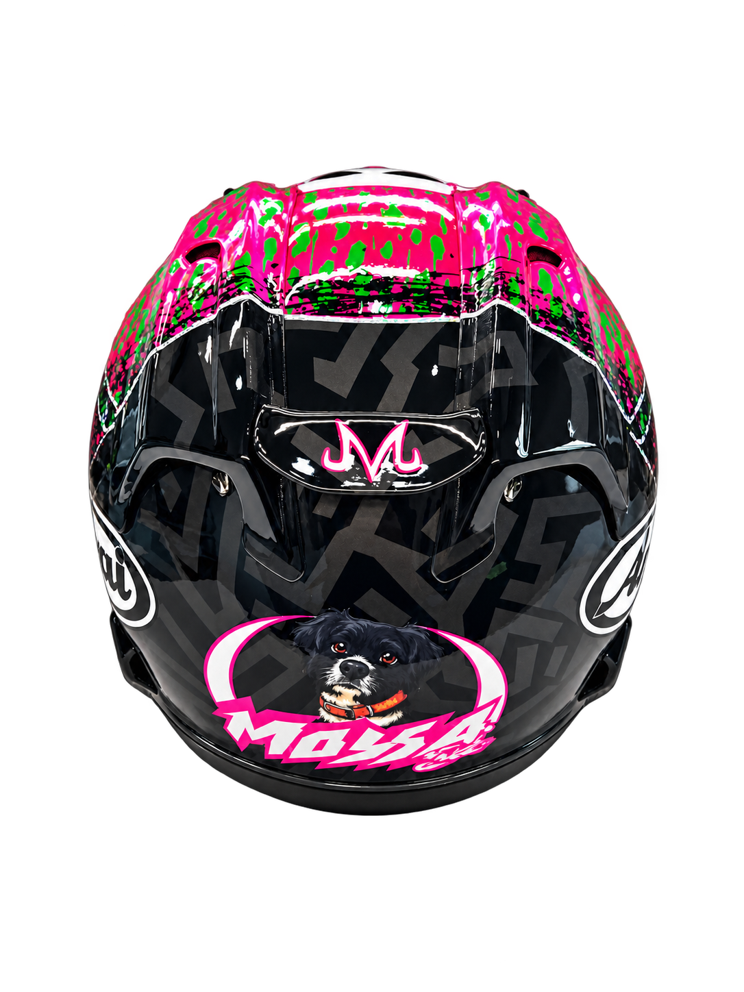 Vue arrière du casque Lucas Mahias