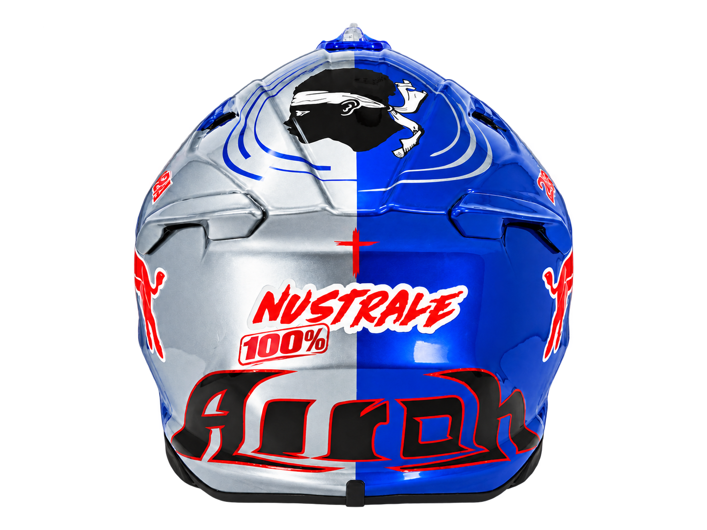 Vue arrière du casque Red Bull Nustrale Testa Mora